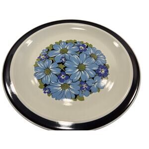 Designers Collection Blue Shasta Dinner Plate Hand Decorated Stoneware Japan MCM